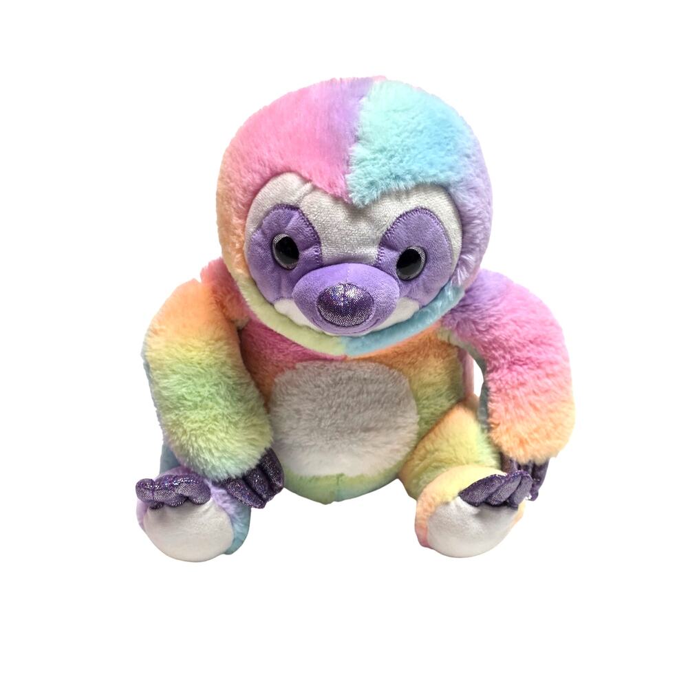Rainbow sloth stuffed animal plush Fiesta brand